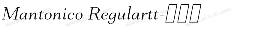 Mantonico Regulartt字体转换